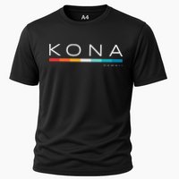 Kona Hawaii HI Retro Design Cooling Performance Crew T-Shirt