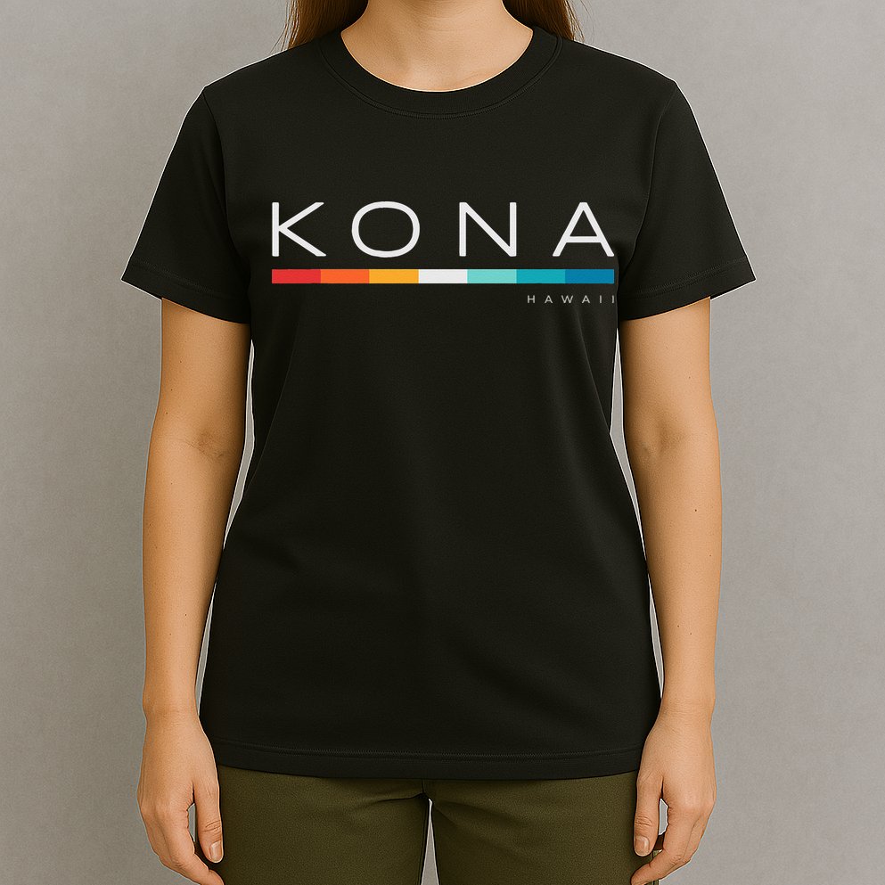 Kona Hawaii HI Retro Design T-Shirt
