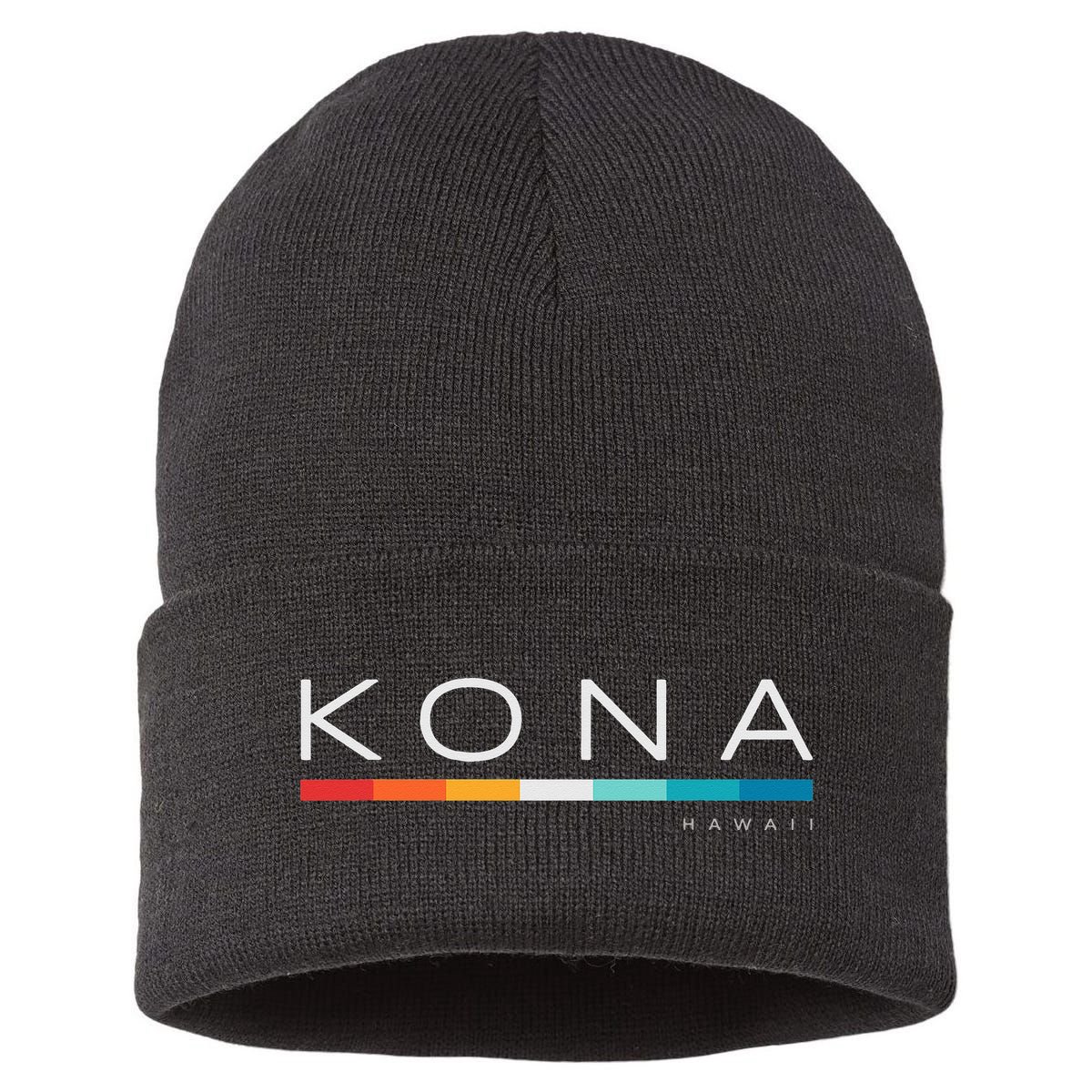 Kona Hawaii HI Retro Design Sustainable Knit Beanie