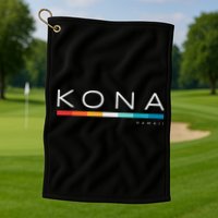 Kona Hawaii HI Retro Design Golf Towel