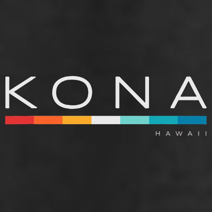 Kona Hawaii HI Retro Design Golf Towel