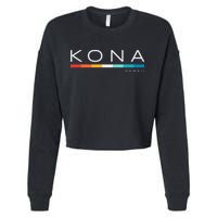 Kona Hawaii HI Retro Design Cropped Pullover Crew