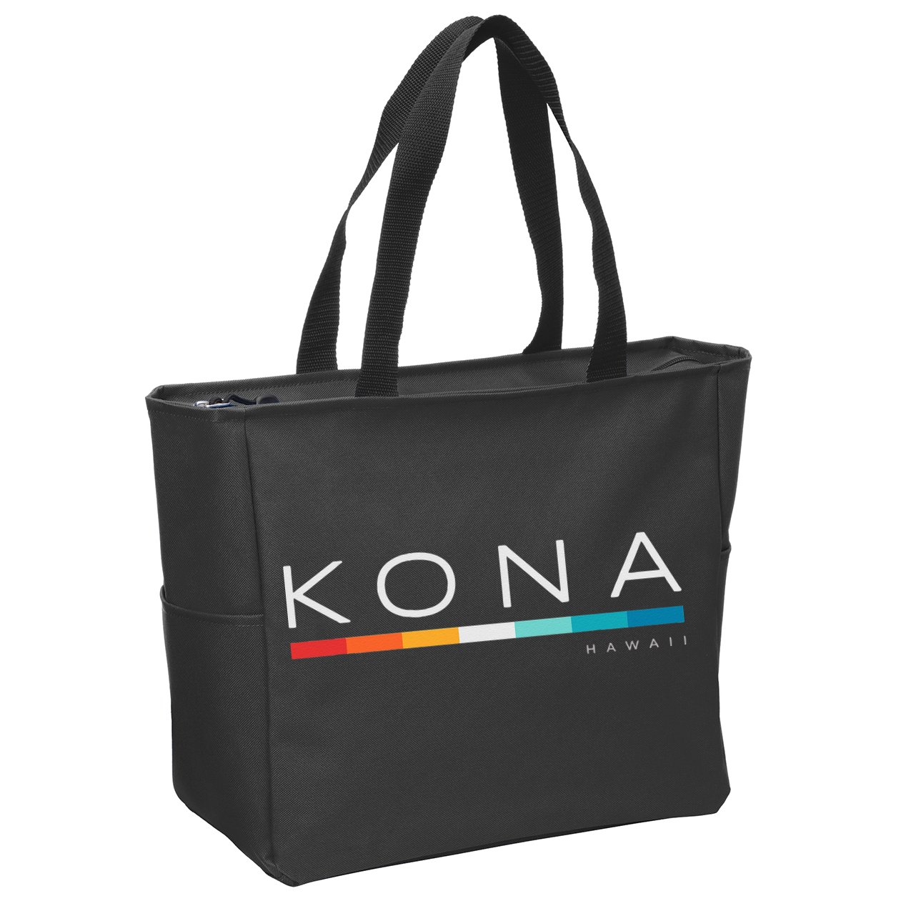 Kona Hawaii HI Retro Design Zip Tote Bag