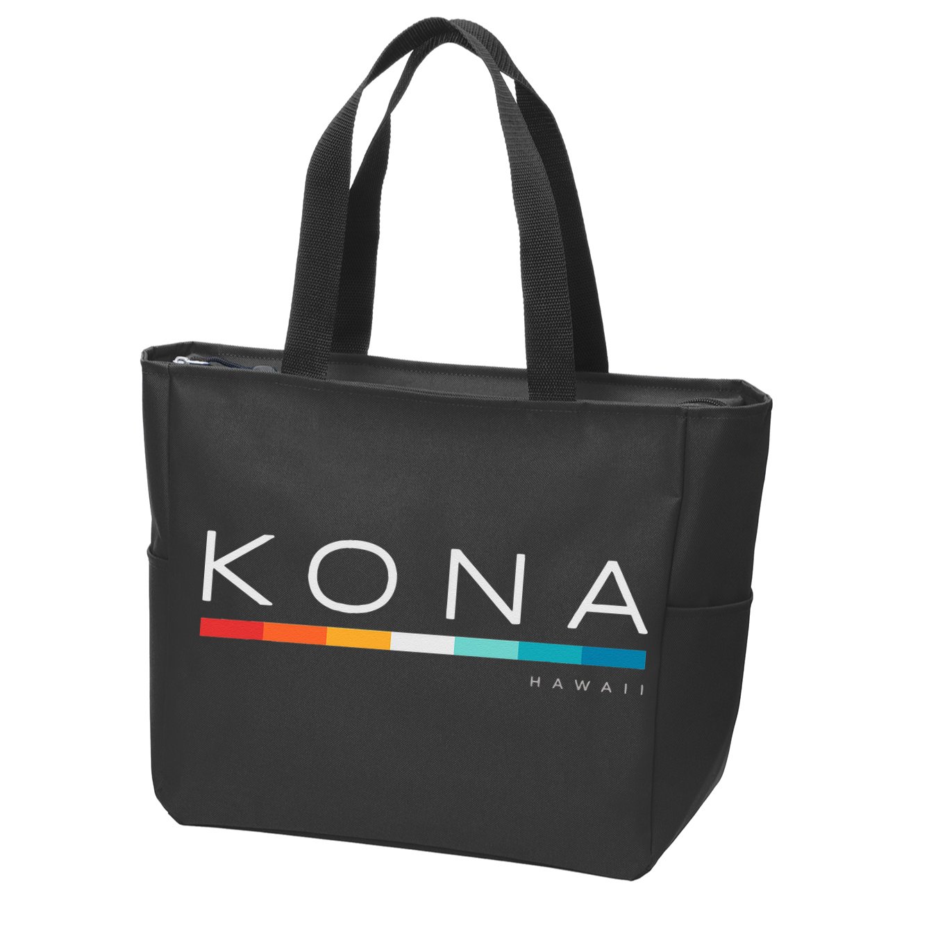Kona Hawaii HI Retro Design Zip Tote Bag