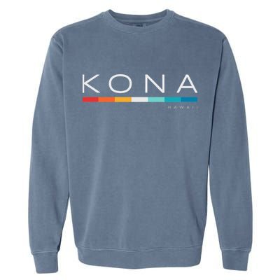 Kona Hawaii HI Retro Design Garment-Dyed Sweatshirt