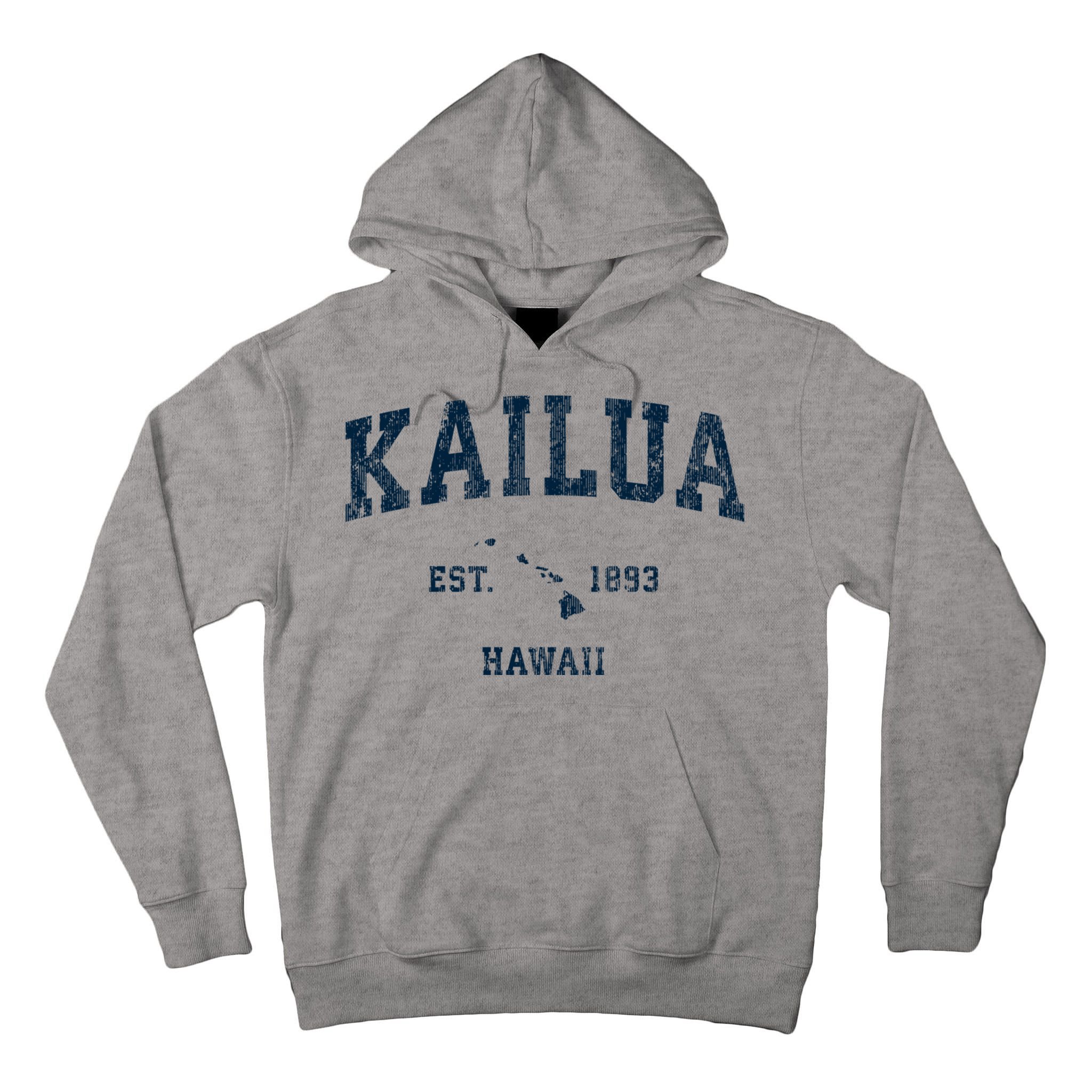 Kailua Hawaii Hi Vintage Sports Design Tall Hoodie