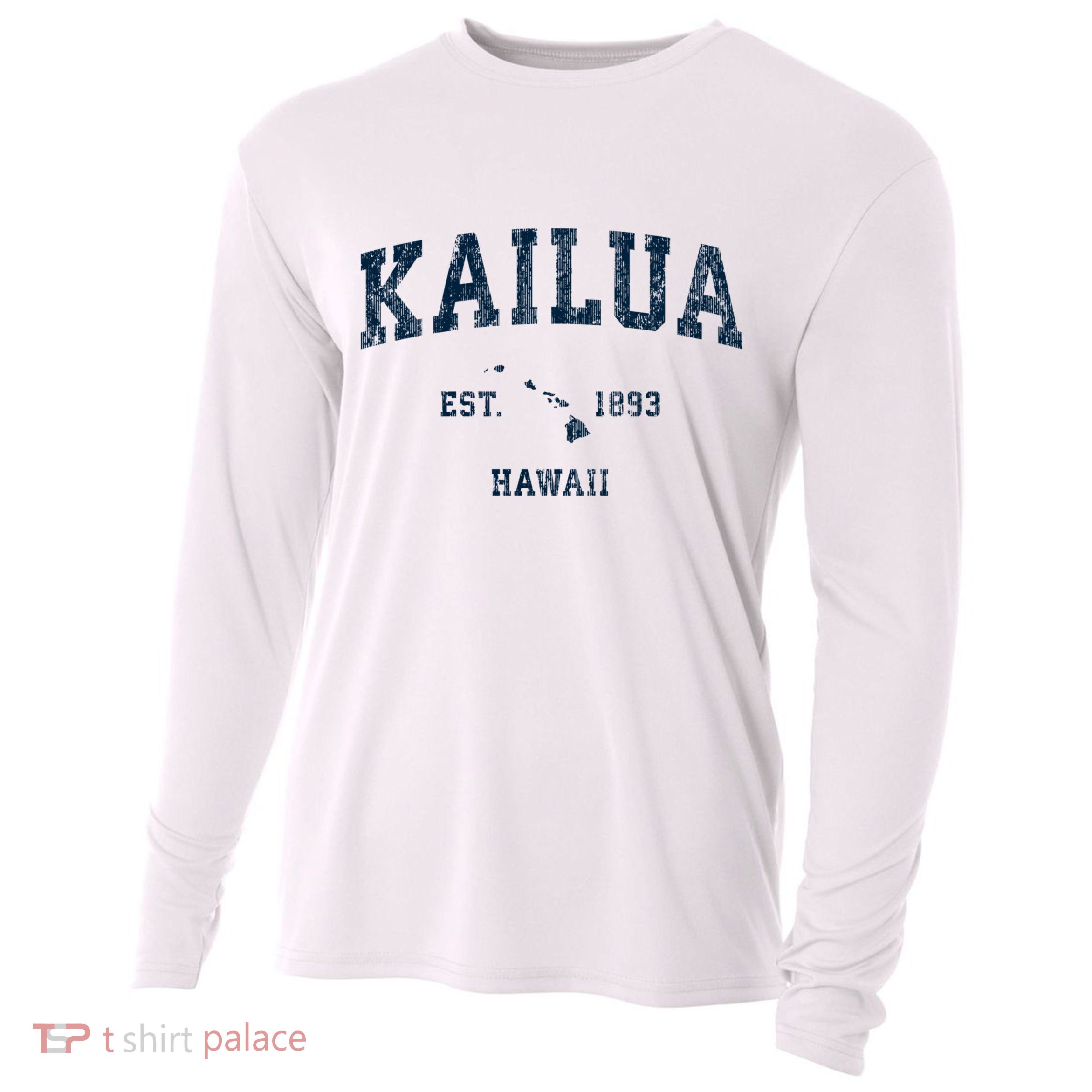 Kailua Hawaii Hi Vintage Sports Design Cooling Performance Long Sleeve Crew