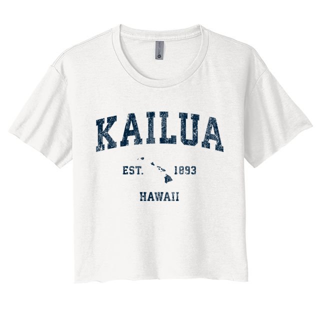 Kailua Hawaii Hi Vintage Sports Design Crop Top
