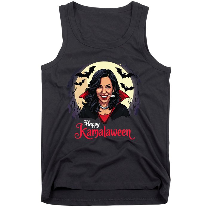 Kamala Harris Happy Kamalaween Pumpkin Ghost Vote Tank Top