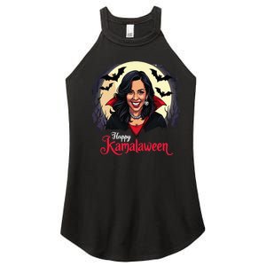 Kamala Harris Happy Kamalaween Pumpkin Ghost Vote Women's Perfect Tri Rocker Tank