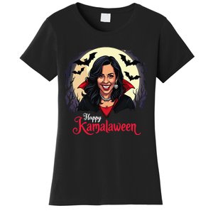 Kamala Harris Happy Kamalaween Pumpkin Ghost Vote Women's T-Shirt