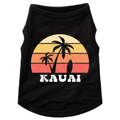 Kauai Hawaii HI Hawaiian Island Palm Tree 70s 80s Retro Surf Doggie Tank