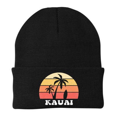 Kauai Hawaii HI Hawaiian Island Palm Tree 70s 80s Retro Surf Beanie