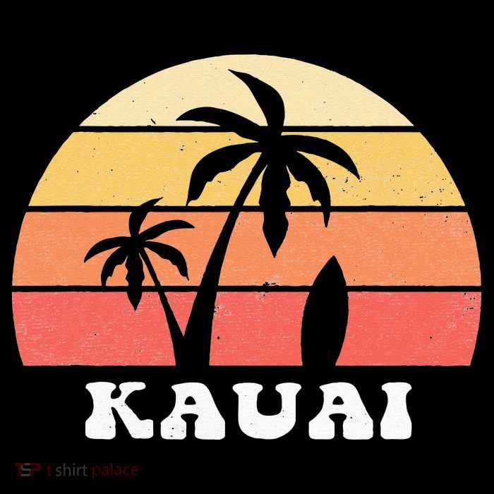 Kauai Hawaii HI Hawaiian Island Palm Tree 70s 80s Retro Surf Cooling Performance Long Sleeve Crew