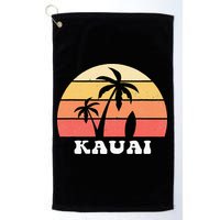 Kauai Hawaii HI Hawaiian Island Palm Tree 70s 80s Retro Surf Golf Towel