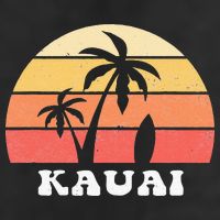 Kauai Hawaii HI Hawaiian Island Palm Tree 70s 80s Retro Surf Golf Towel