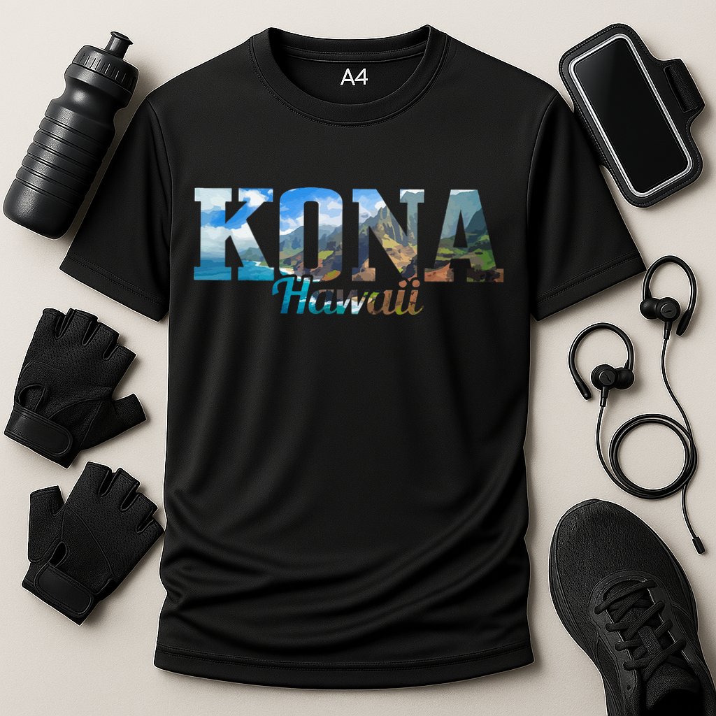 Kona Hawaii Hawaiian Islands Surf Surfing Surfer Gift Cooling Performance Crew T-Shirt