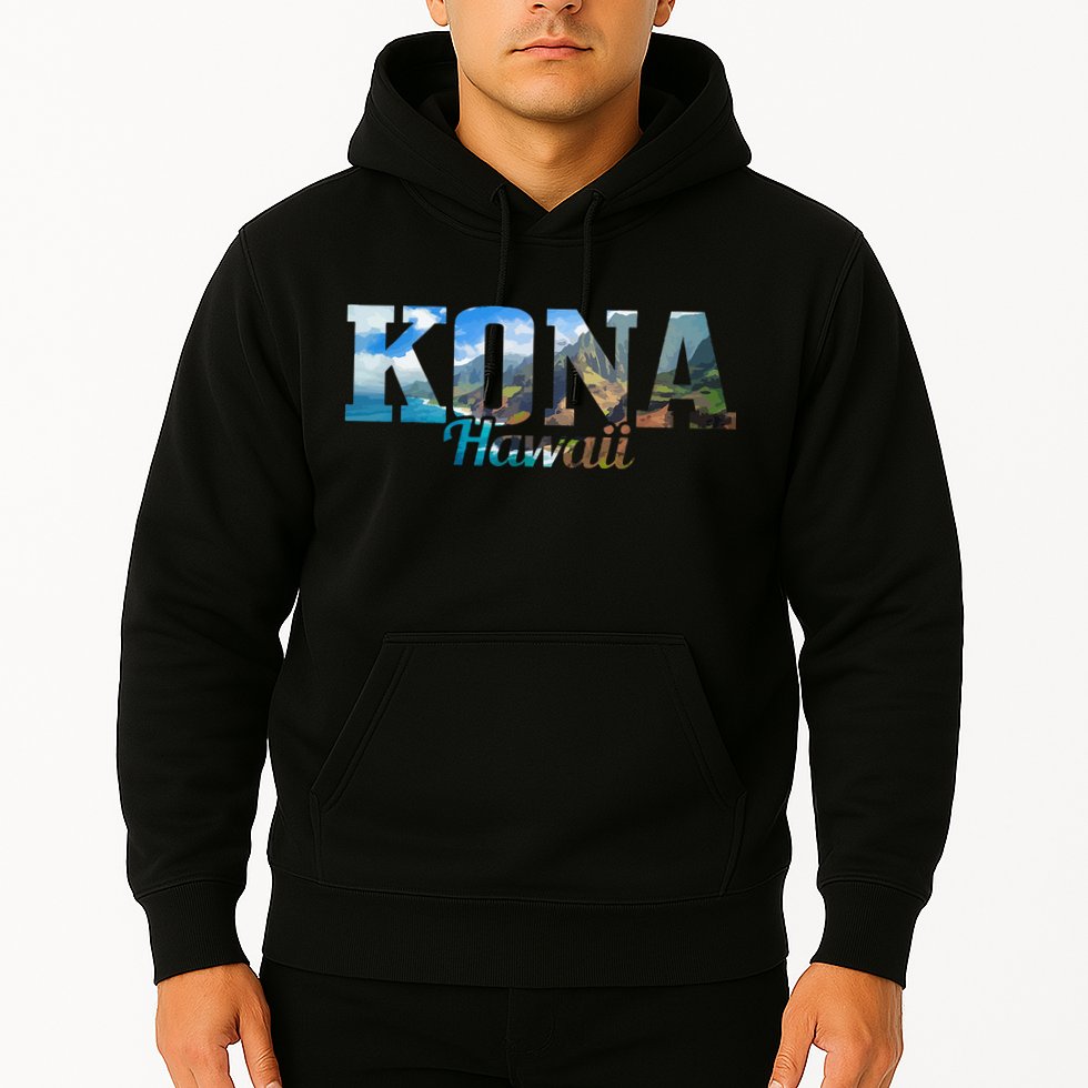 Kona Hawaii Hawaiian Islands Surf Surfing Surfer Gift Hoodie