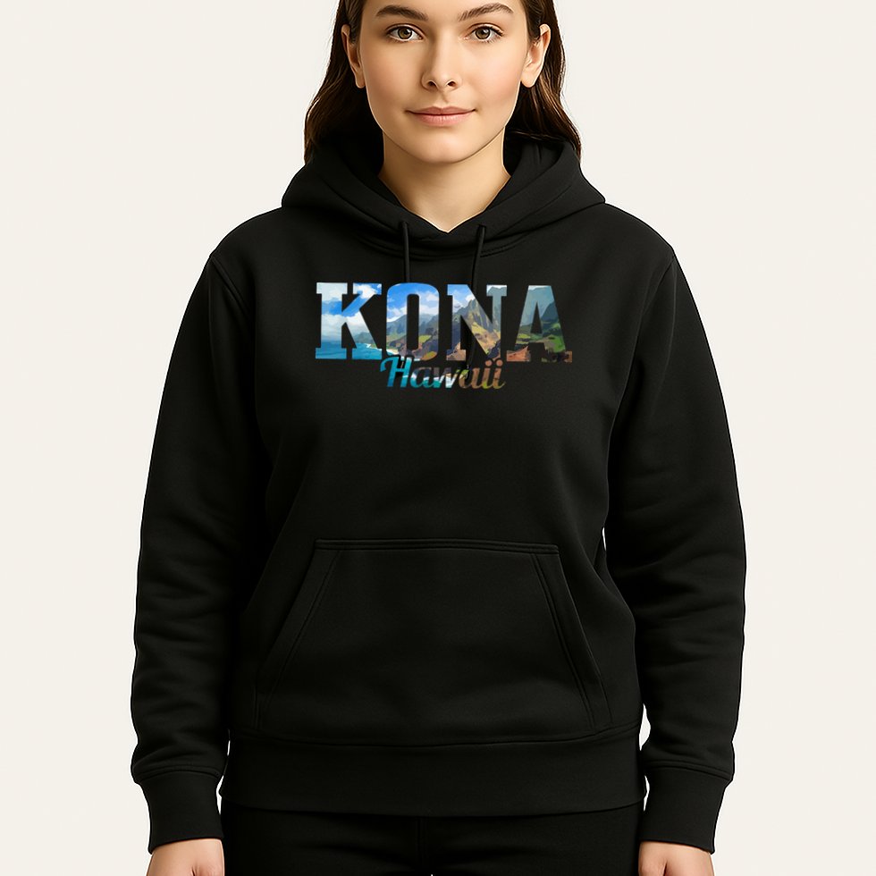 Kona Hawaii Hawaiian Islands Surf Surfing Surfer Gift Hoodie