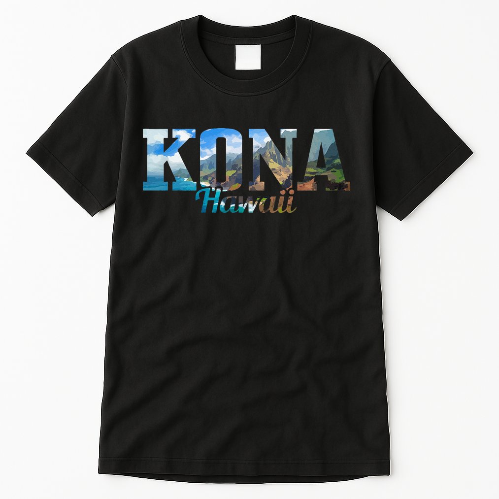 Kona Hawaii Hawaiian Islands Surf Surfing Surfer Gift Tall T-Shirt