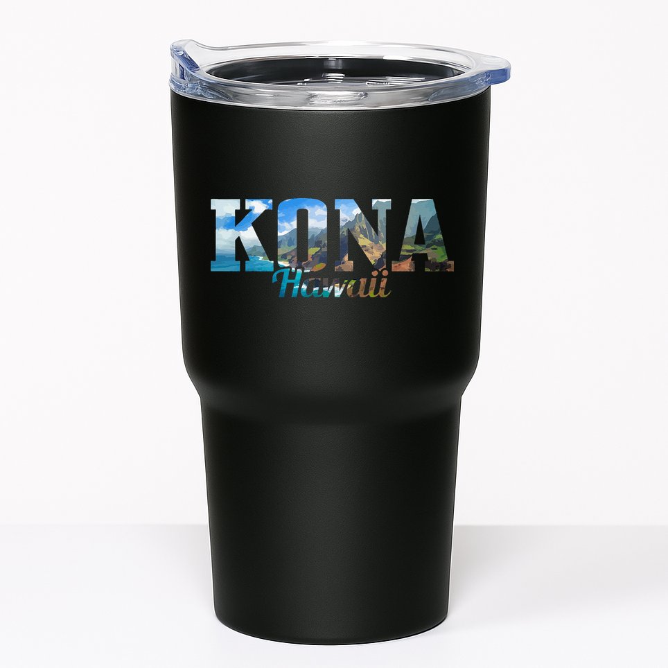 Kona Hawaii Hawaiian Islands Surf Surfing Surfer Gift Tumbler