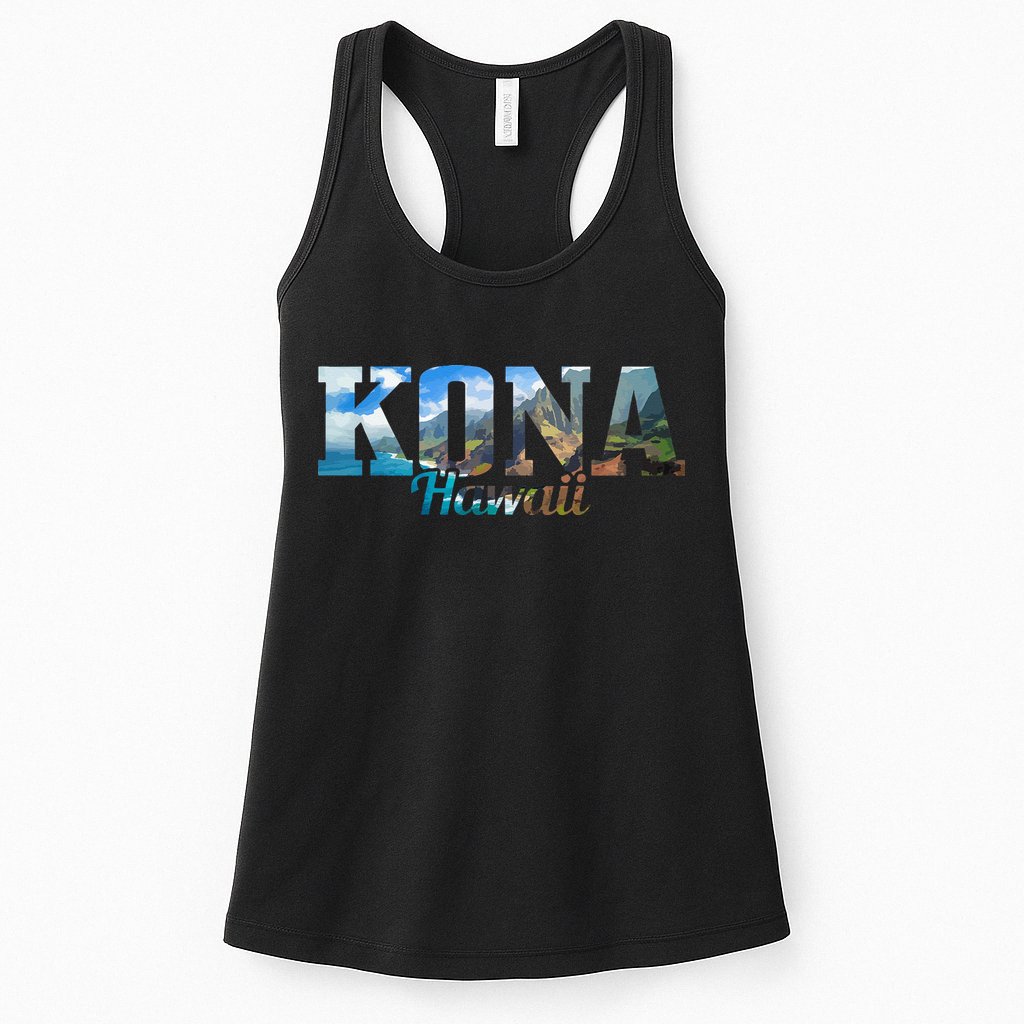 Kona Hawaii Hawaiian Islands Surf Surfing Surfer Gift Womens Tank Top