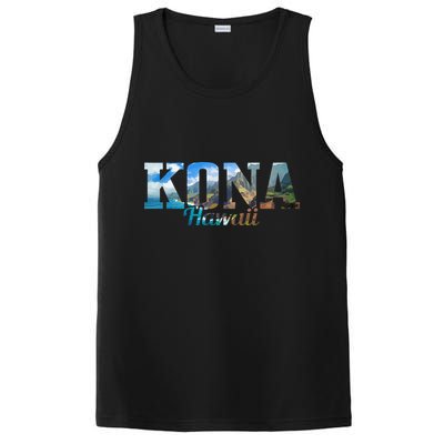 Kona Hawaii Hawaiian Islands Surf Surfing Surfer Gift PosiCharge Competitor Tank