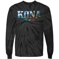 Kona Hawaii Hawaiian Islands Surf Surfing Surfer Gift Tie-Dye Long Sleeve Shirt