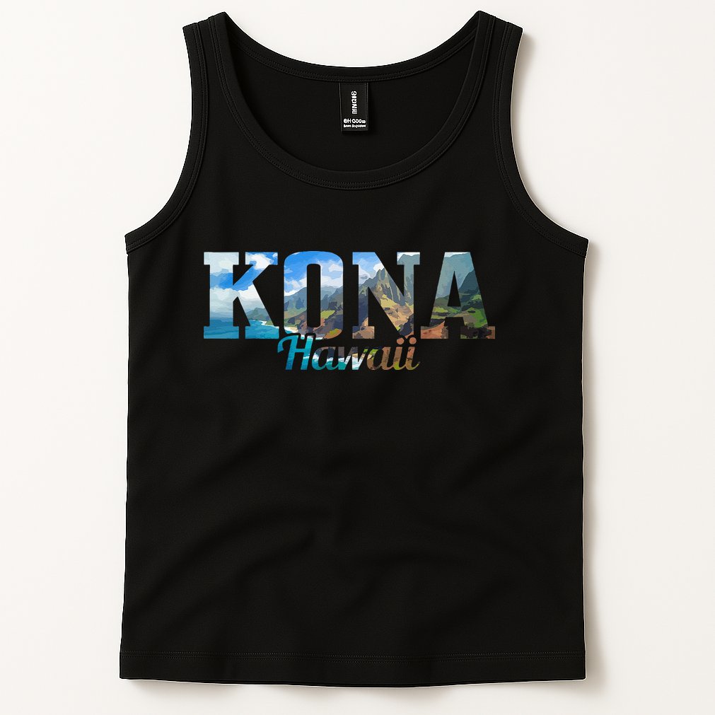 Kona Hawaii Hawaiian Islands Surf Surfing Surfer Gift Tank Top