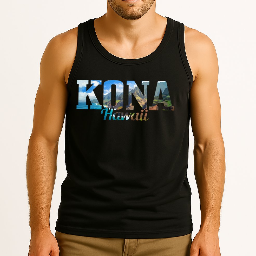 Kona Hawaii Hawaiian Islands Surf Surfing Surfer Gift Tank Top