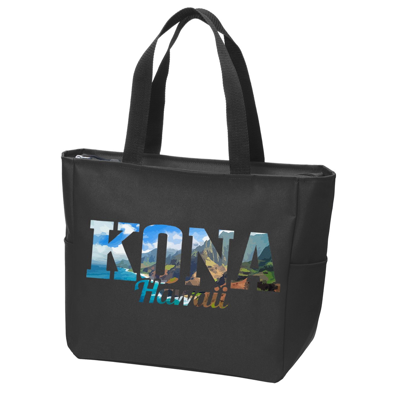 Kona Hawaii Hawaiian Islands Surf Surfing Surfer Gift Zip Tote Bag