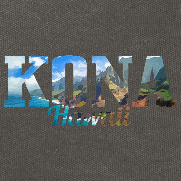 Kona Hawaii Hawaiian Islands Surf Surfing Surfer Gift Cotton Canvas Backpack