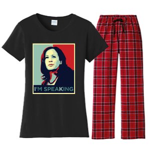 Kamala Harris Im Speaking Quote Women's Flannel Pajama Set