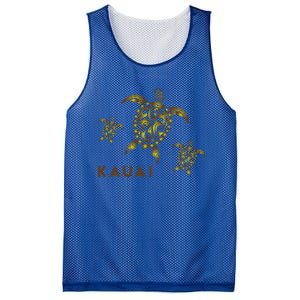 Kauai Hawaiian Island Tribal Turtle Family Hawaii Vacation Gift Mesh Reversible Basketball Jersey Tank