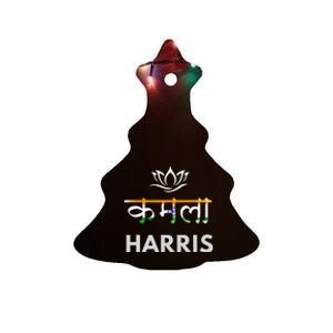 Kamala Harris Indian Roots Hindi Lotus Ceramic Tree Ornament