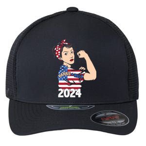 Kamala Harris Inspired Strength Graphic Flexfit Unipanel Trucker Cap