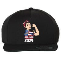 Kamala Harris Inspired Strength Graphic Wool Snapback Cap