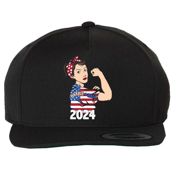 Kamala Harris Inspired Strength Graphic Wool Snapback Cap