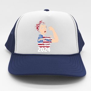 Kamala Harris Inspired Strength Graphic Trucker Hat