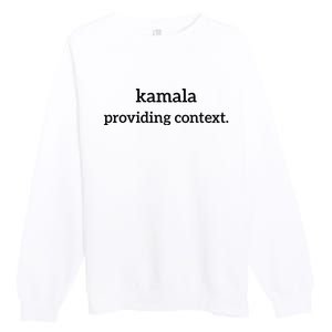 Kamala Harris Is Brat 2024 Providing Context Lime Green Premium Crewneck Sweatshirt