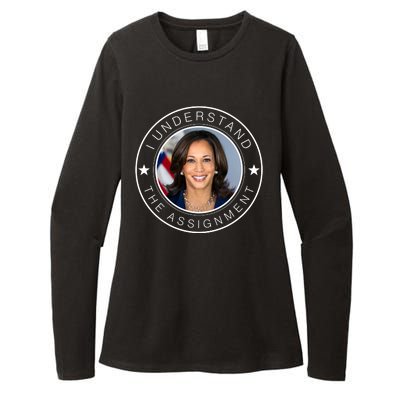 Kamala Harris I Understand The Assignment 2024 Election Emblem Womens CVC Long Sleeve Shirt