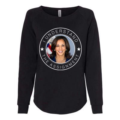 Kamala Harris I Understand The Assignment 2024 Election Emblem Womens California Wash Sweatshirt