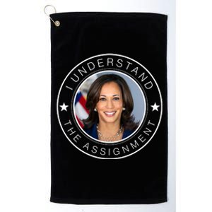 Kamala Harris I Understand The Assignment 2024 Election Emblem Platinum Collection Golf Towel