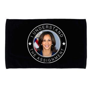 Kamala Harris I Understand The Assignment 2024 Election Emblem Microfiber Hand Towel