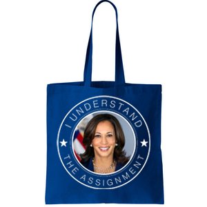 Kamala Harris I Understand The Assignment 2024 Election Emblem Tote Bag