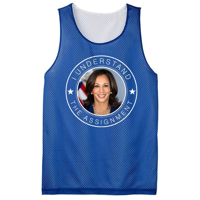 Kamala Harris I Understand The Assignment 2024 Election Emblem Mesh Reversible Basketball Jersey Tank