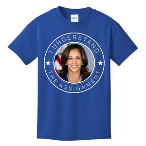 Kamala Harris I Understand The Assignment 2024 Election Emblem Kids T-Shirt