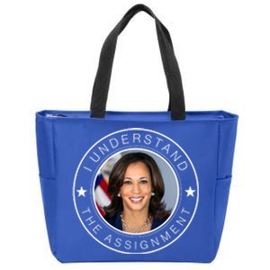 Kamala Harris I Understand The Assignment 2024 Election Emblem Zip Tote Bag