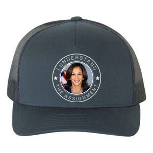 Kamala Harris I Understand The Assignment 2024 Election Emblem Yupoong Adult 5-Panel Trucker Hat