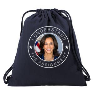 Kamala Harris I Understand The Assignment 2024 Election Emblem Drawstring Bag